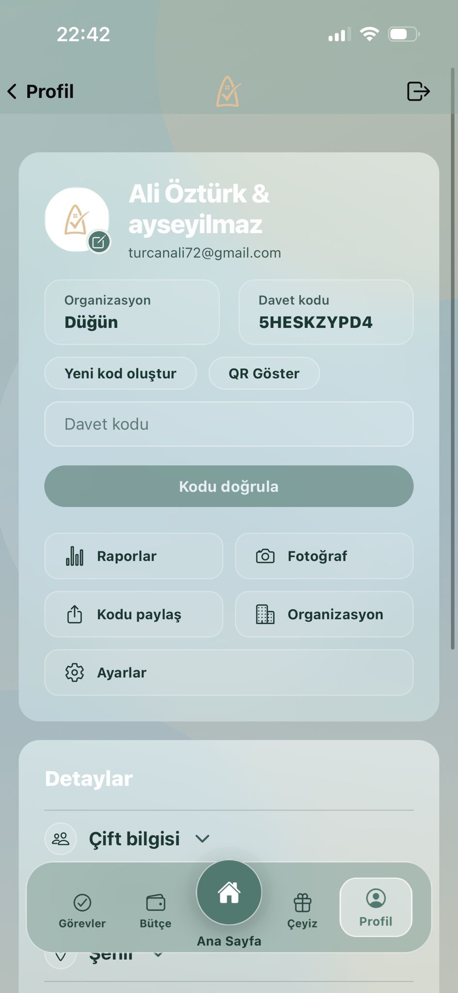 Hazırız tablet görünümü
