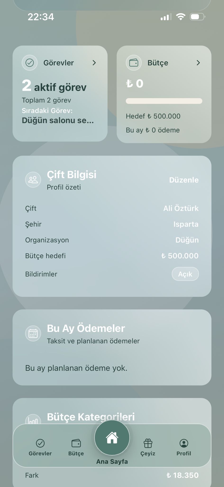 Ürün takibi ekranı